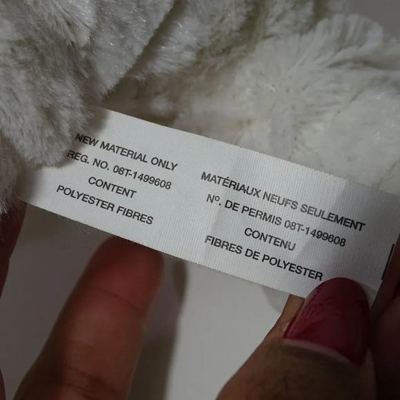 American Greetings White Plush Bunny Rabbit Stuffed Animal Easter With Bow 12" - Picture 6 of 6